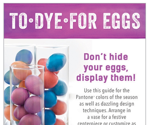 Infographic on dying eggs. - 12088
