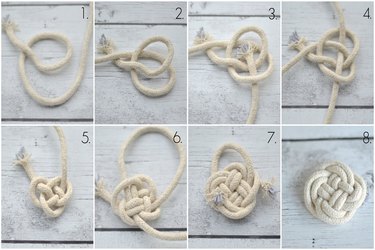 intricate \'clover\' knot instructions