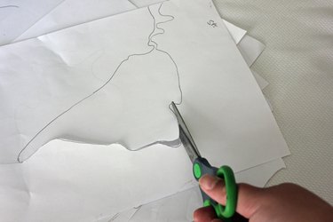 Cut out the continent templates with scissors.
