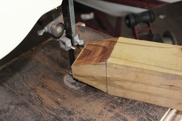 Use the band saw to cut out the last two wedges