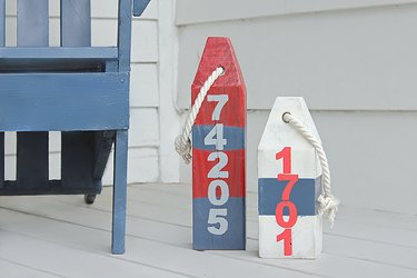 Choose an area to display your wooden buoys.