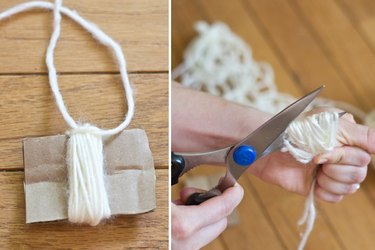 Create the top and cut the bottom of the tassel.